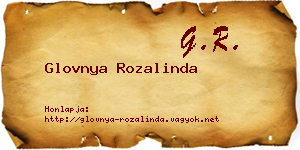 Glovnya Rozalinda névjegykártya